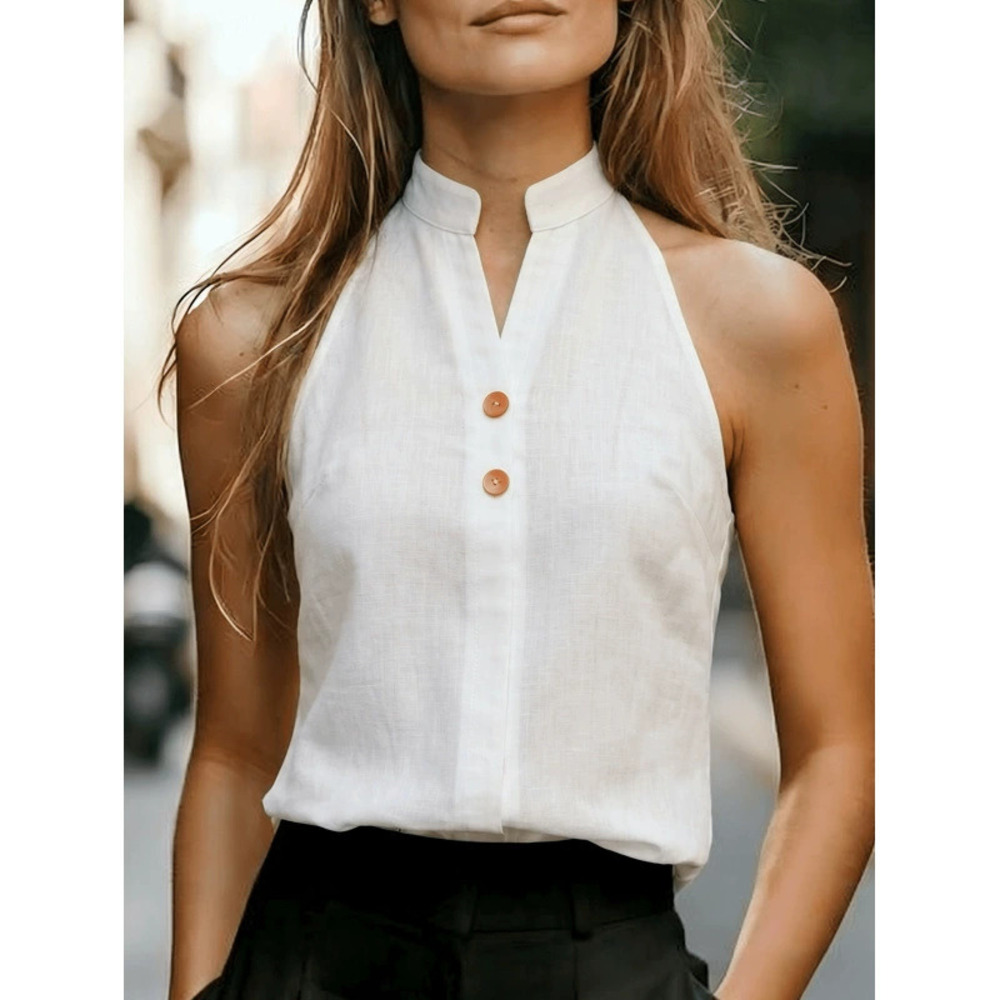 ZARA Stylish Elegant Summer V Neck Sleeveless Slimming Top